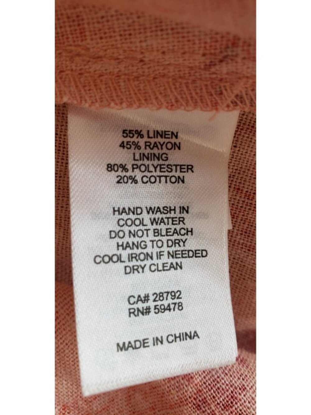 NWT HOUSE OF HARLOW 1960 LINEN FLORAL SPAGHETTI STRAPS MIDI DRESS PEACH LARGE - Picture 10 of 10